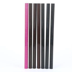 Muaj yeeb yuj carbon Fiber Tubes siv rau E Cigratte nyob rau hauv qhov siab ntawm 19 hli Id nrog 21mm, 22mm, 23mm, 24mm